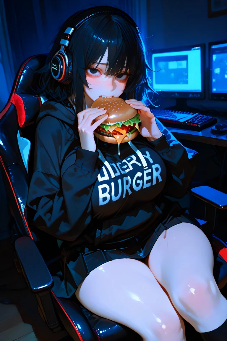 Anime: Female: Hungry Gamer 🍔 picture 3 of 5