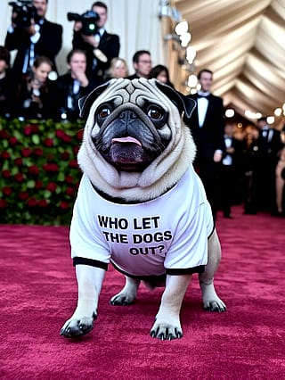 Animals walking the red carpet give sass'