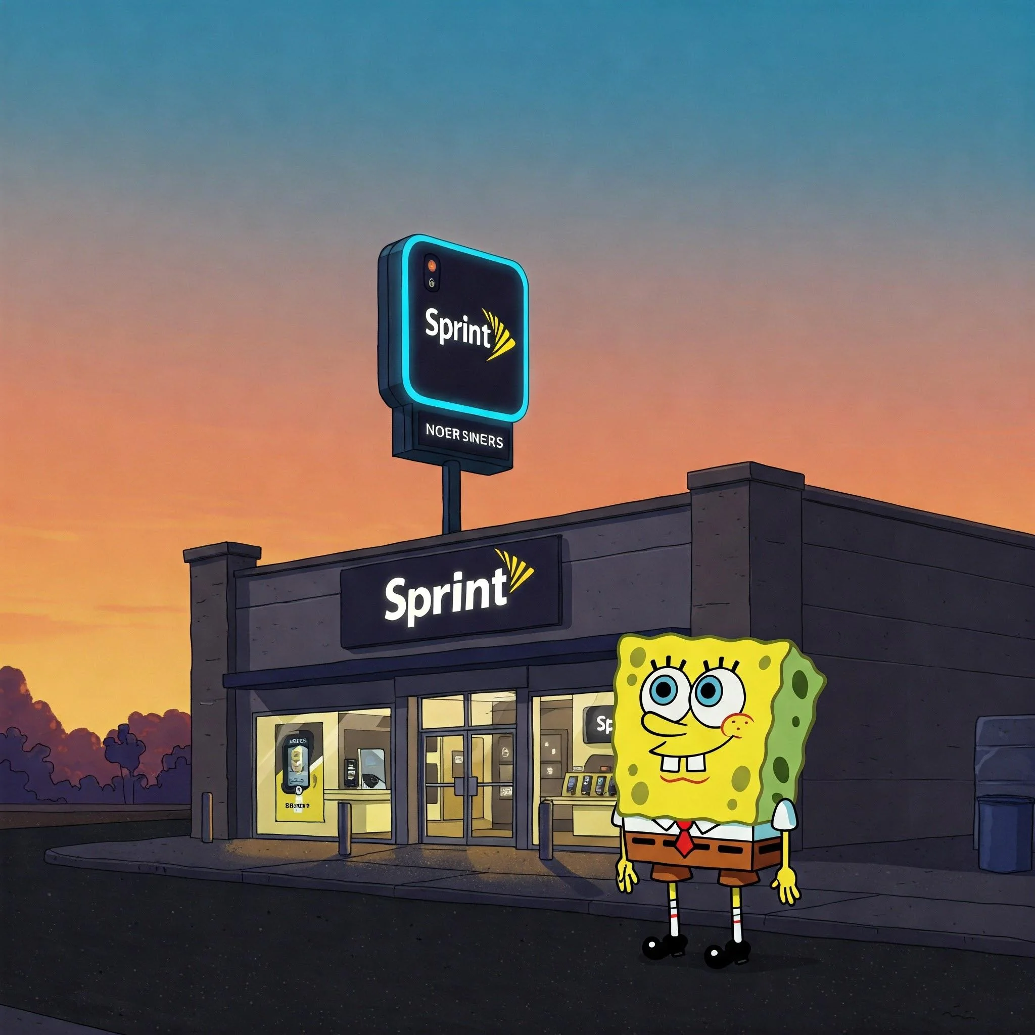 SpongeBob at a Sprint store picture 1 of 5