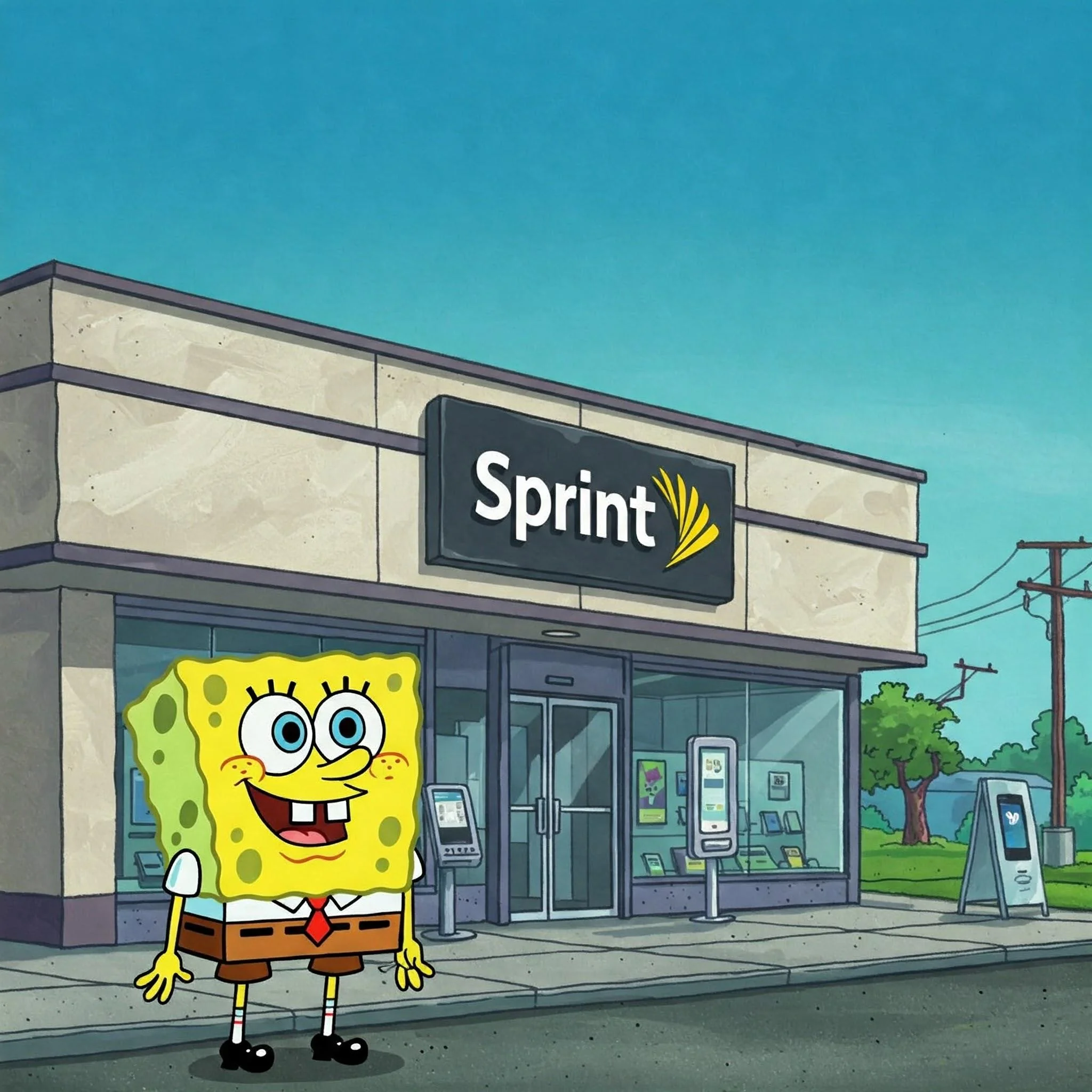 SpongeBob at a Sprint store picture 2 of 5