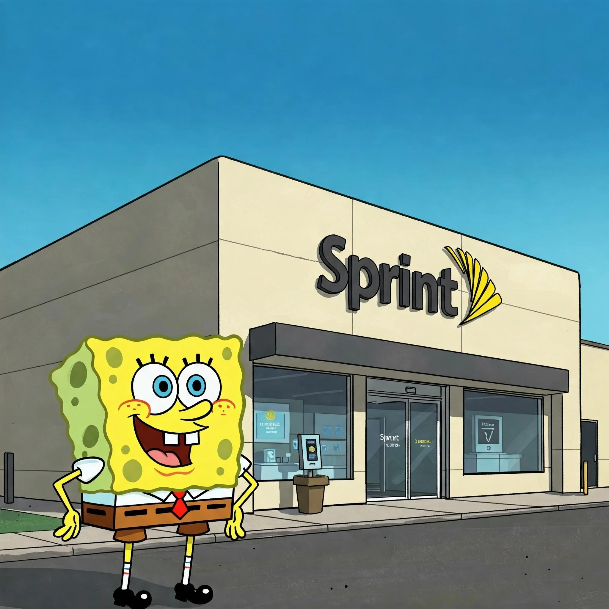 SpongeBob at a Sprint store picture 3 of 5