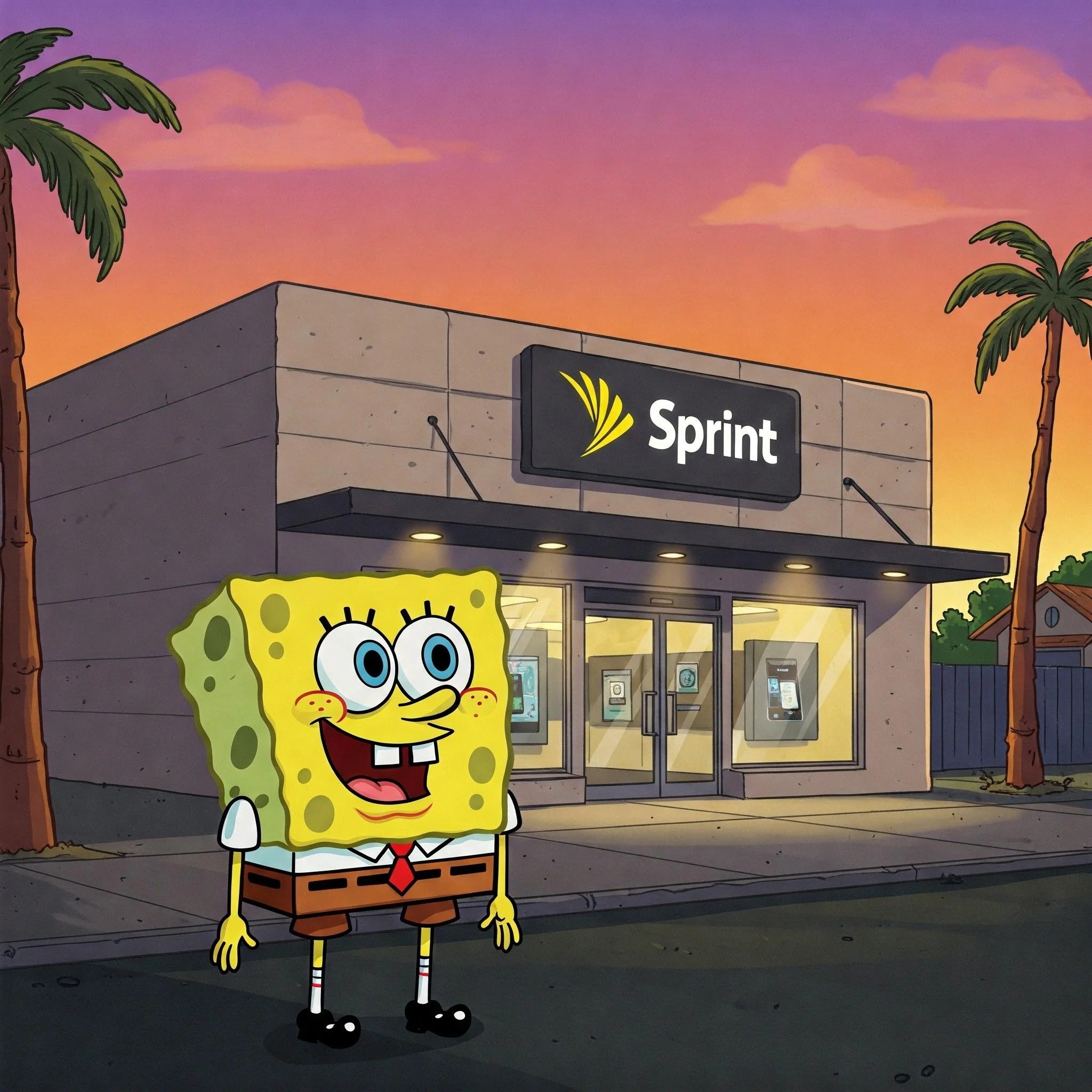 SpongeBob at a Sprint store picture 4 of 5