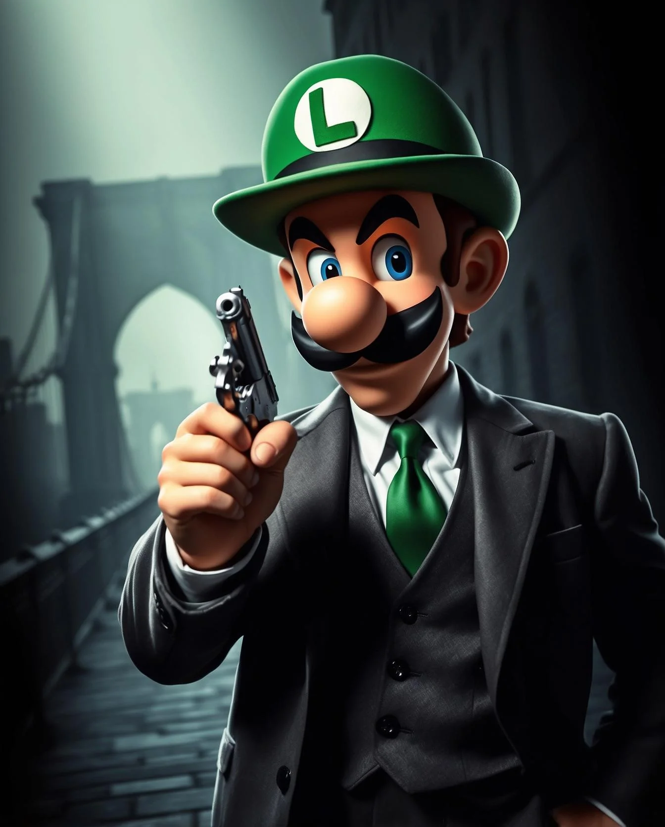 Luigi as a detective. What case is he trying to solve? picture 4 of 4