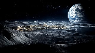 Artemis One, the first ever lunar base show under construction (The Celestial Chronicles - 2026 AD)'