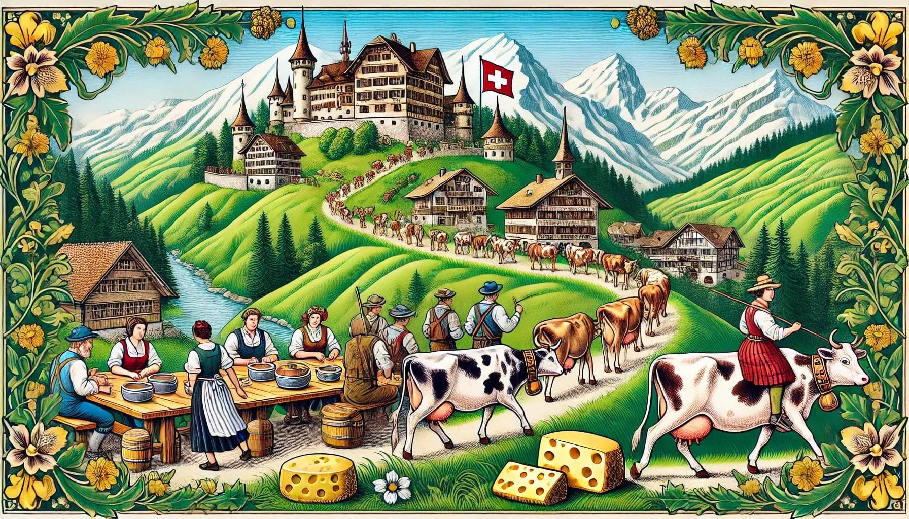 Swiss traditional painting with AI picture 1 of 2