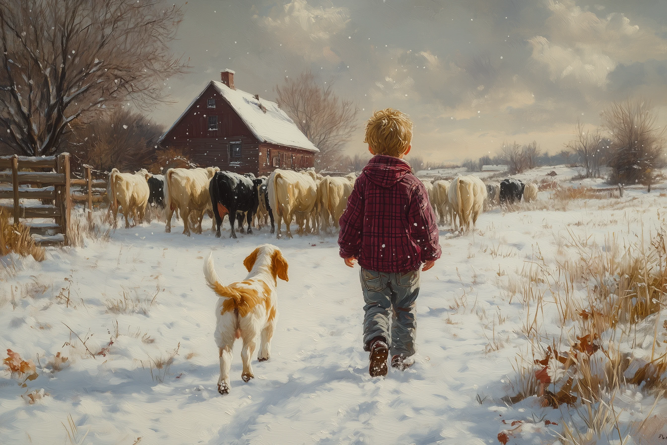 A young country boy and his dog picture 1 of 1