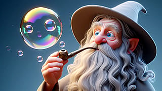 Wizard with a Bubble Pipe'