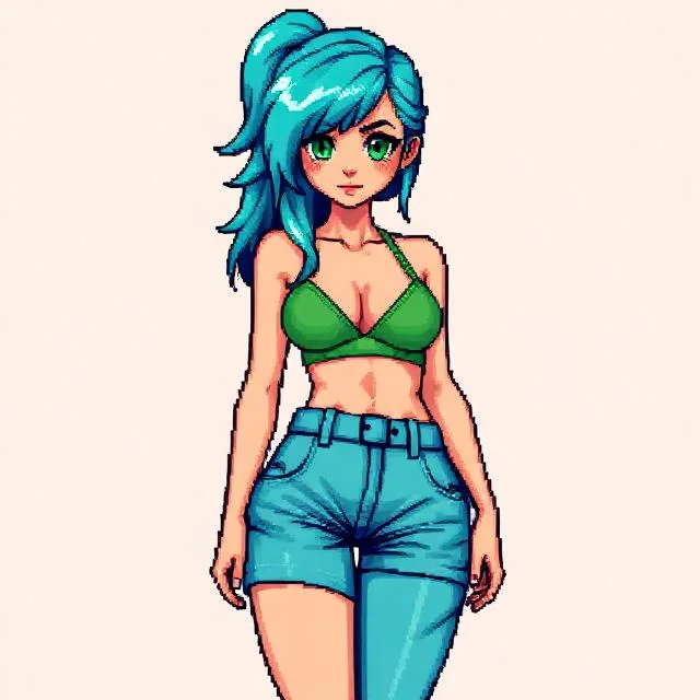 Hello there 🤠 this is my first pixel Ai character ( name. : Zoe ) picture 1 of 1