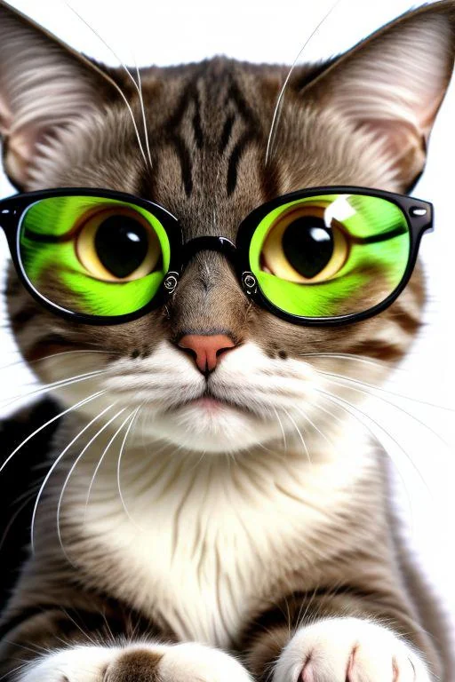 Cat with glasses picture 1 of 1