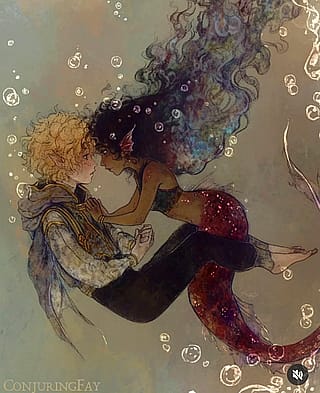 Mermaid and Merfolk by @conjuring_fy'