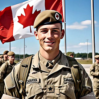 A Canadian soldier.'