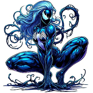 More of my OC symbiote: Indigo.'