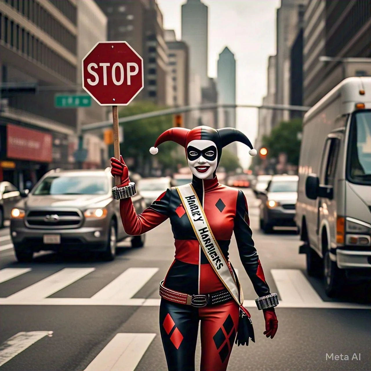 Harley Quinn Managing Traffic picture 1 of 1