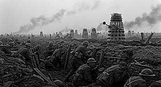 The Daleks Invade! The Daleks move unopposed across No Man's Land at the Battle of the Somme, 1916.'