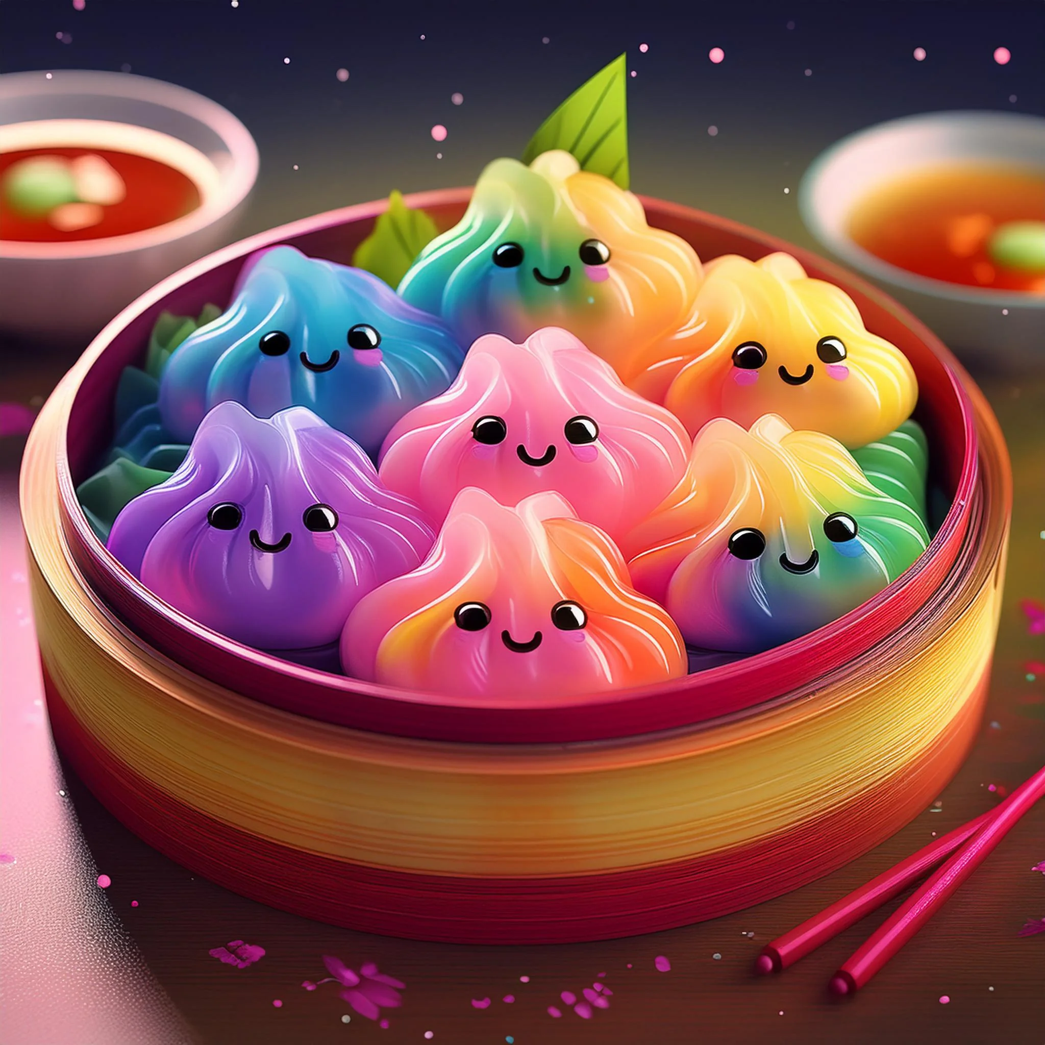 Rainbow dumplings picture 1 of 1