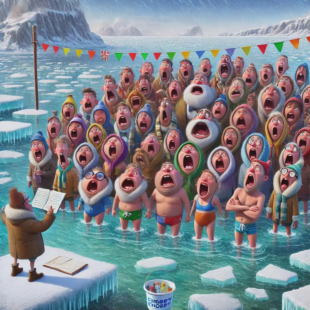 AI will remember the weird of March 9, 2025. Among its myriad of memories will be how nearly 50 members of the South Devon Rock Choir plunged into the cold waters at Tinside Beach in Plymouth for a charity swim and sing event. picture 1 of 1