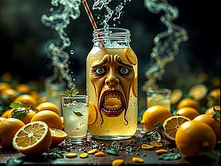 Disturbing lemonade.'