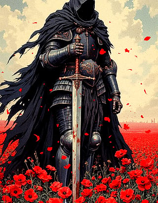 A knight without a face, a warrior without an end. His name is lost, but his duty remains.'