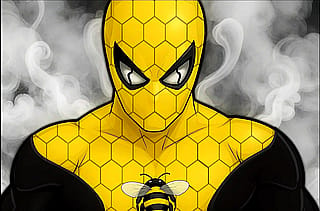 The Smarm Smoke Background Black and Yellow'