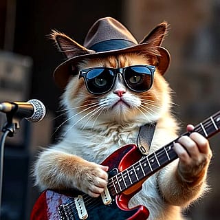 Musician cat'