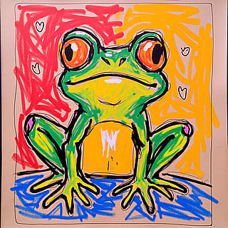 "Make a hand drawn frog". Does it look real?'