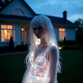 glowing dress'