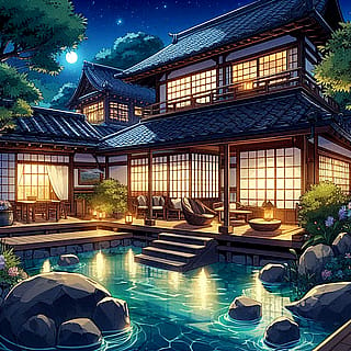 A quite night in a Japanese house'