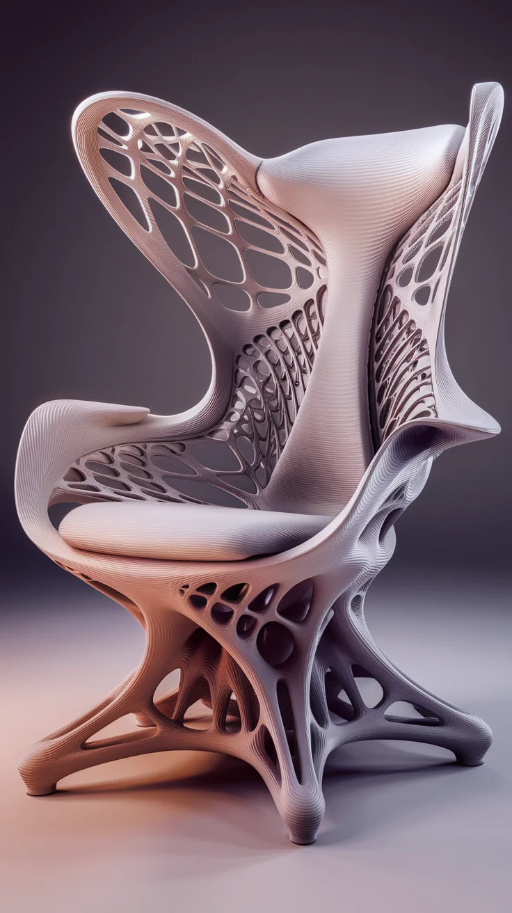 Futuristic chair inspired by Jacobian mathematical function picture 1 of 1