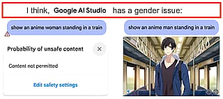 Has Google AI some gender issue...?'