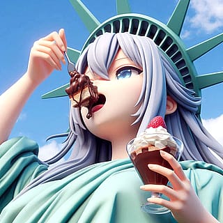 She is free to eat the chocolate parfait.(*'ω'*)'