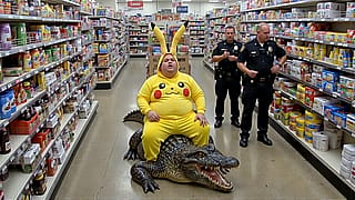 Pokemon man and crocodile'