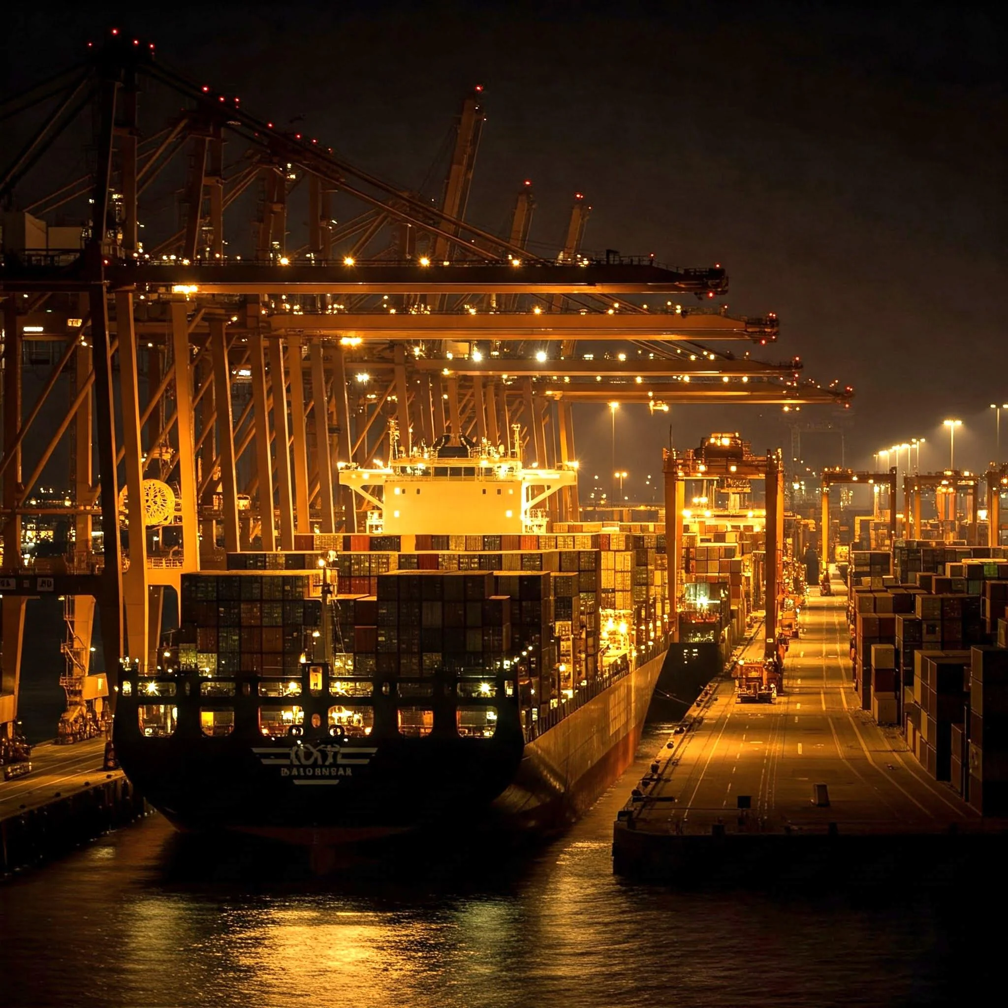 The port in the night. picture 3 of 3