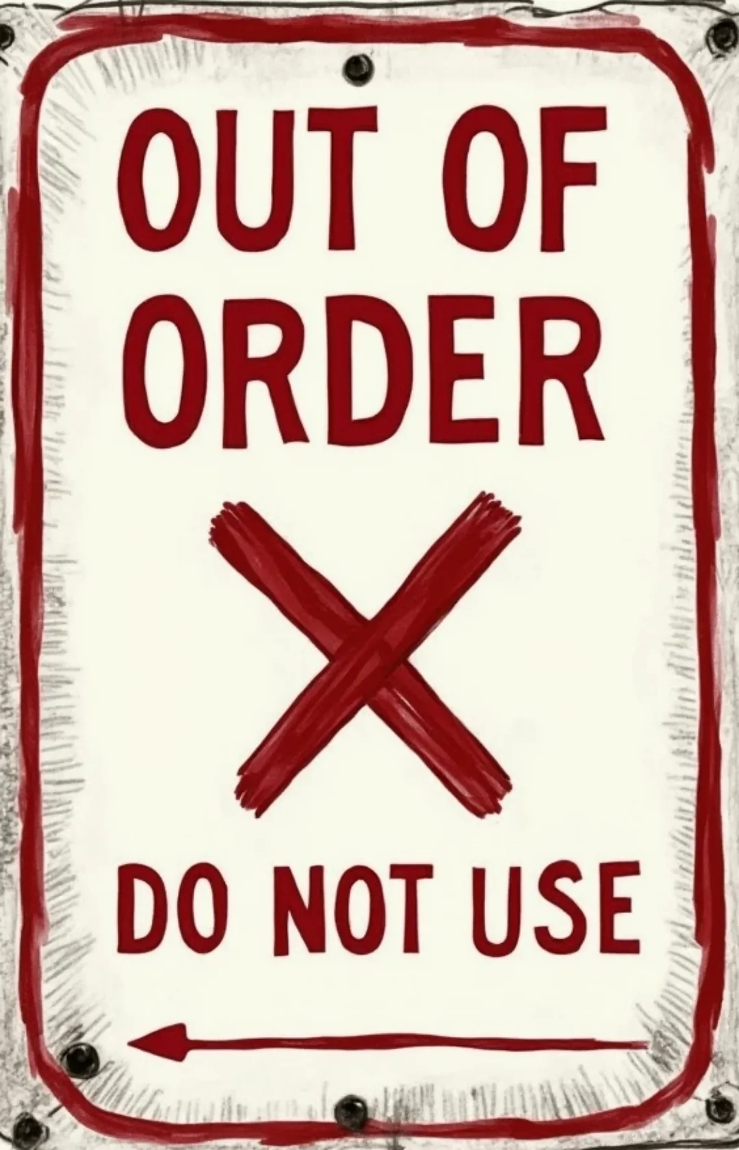 Out of Order sign picture 1 of 1