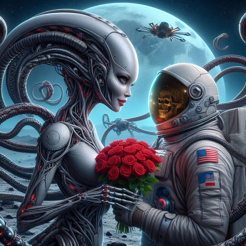 Alien Romance On The Moon picture 1 of 6