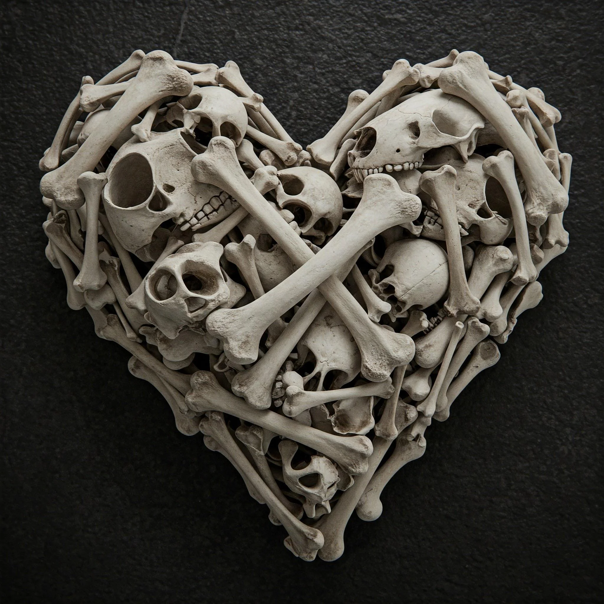 Create a heart made out of bone picture 1 of 1