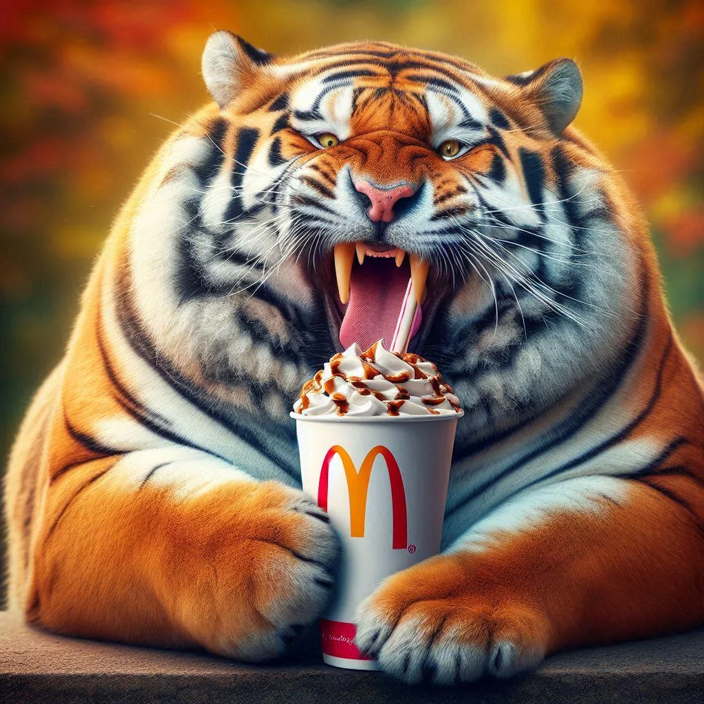 Obese Tiger in a McFlurry picture 1 of 1