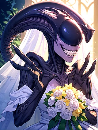 Married xenomorph, thought?'