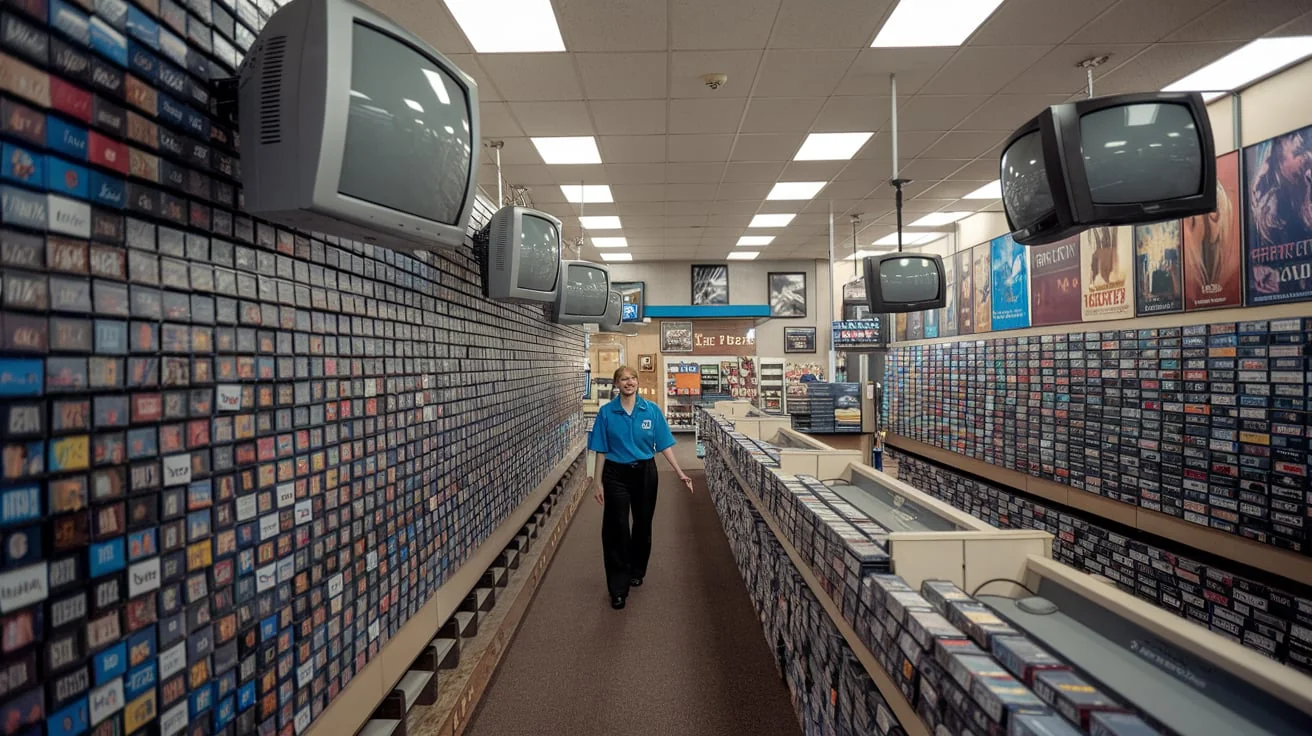 "Recreate a video rental store from the 1990s" picture 1 of 4