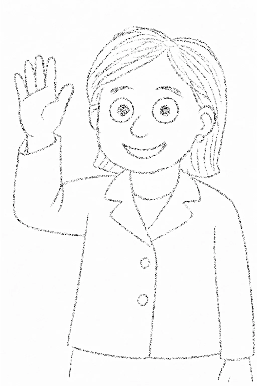 Hillary Clinton pencil sketch as drawn by ___ age picture 1 of 10