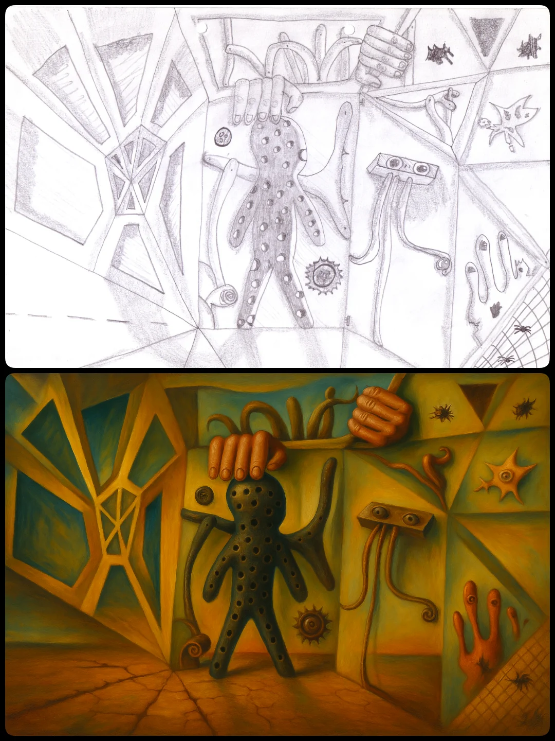 ChatGPT turned my mid-2000's teenage drawings into oil paintings (Part II) picture 5 of 9