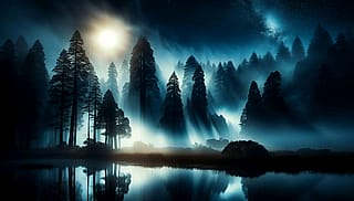 Nighttime Forest'