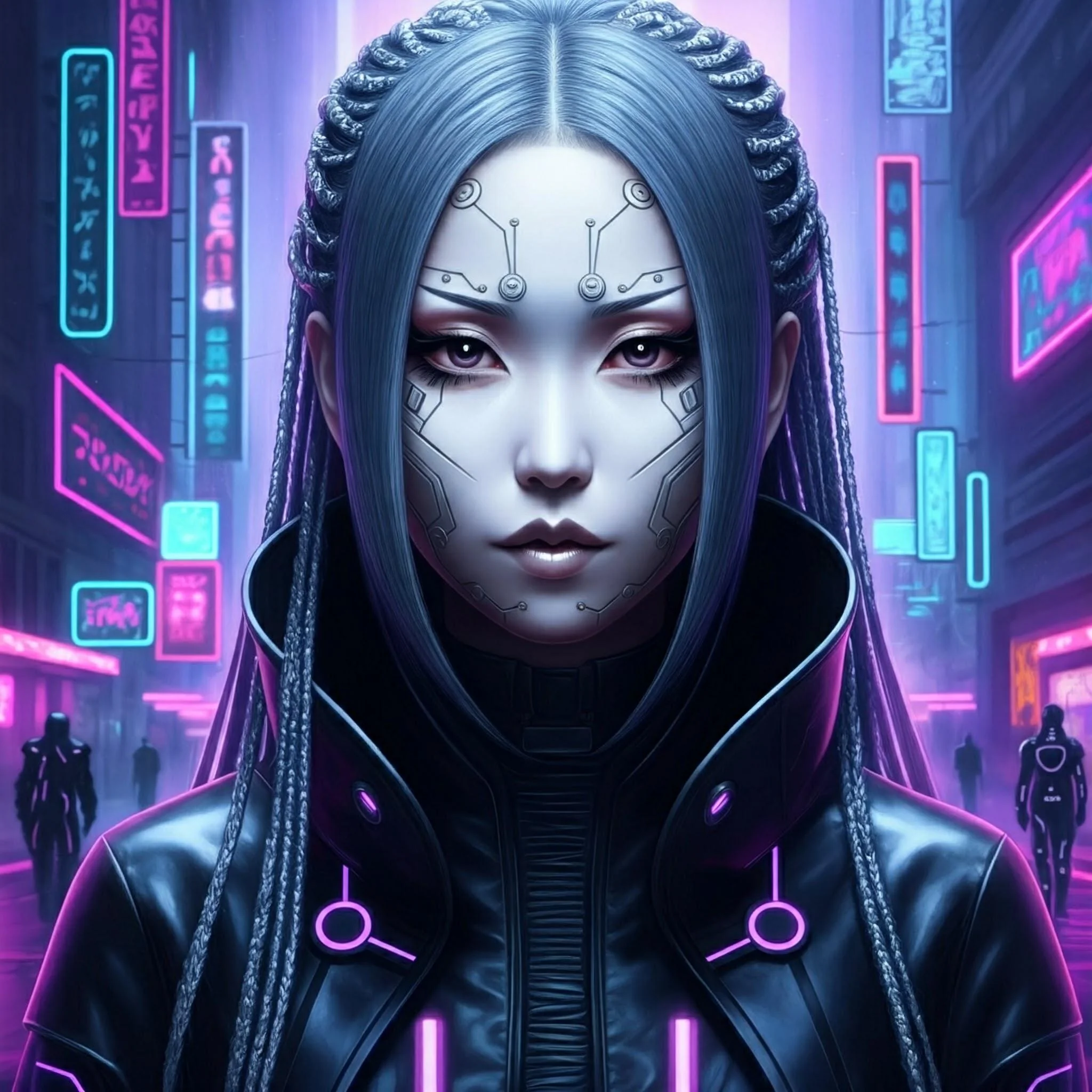 Cyberpunk goth Japanese woman picture 1 of 3