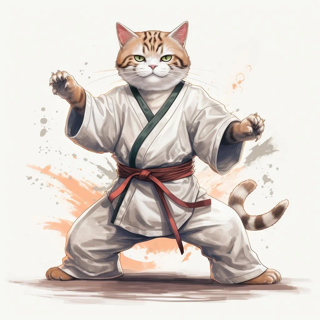 karate cat so fast your tail come off picture 1 of 1