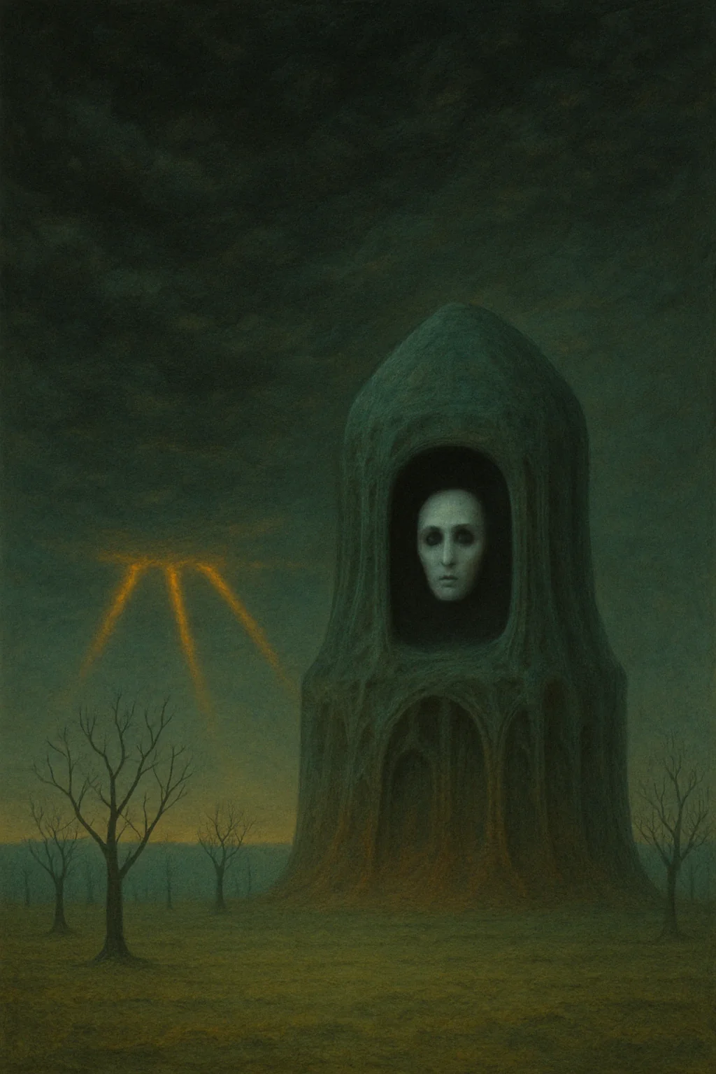 Generated images inspired by art of Zdzisław Beksiński picture 1 of 6