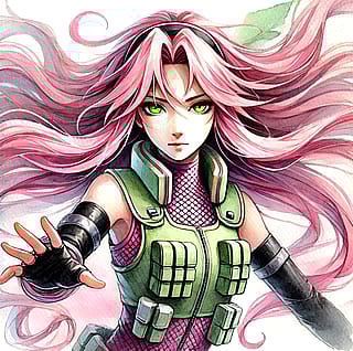 AI Art of Naruto’s kunoichi'