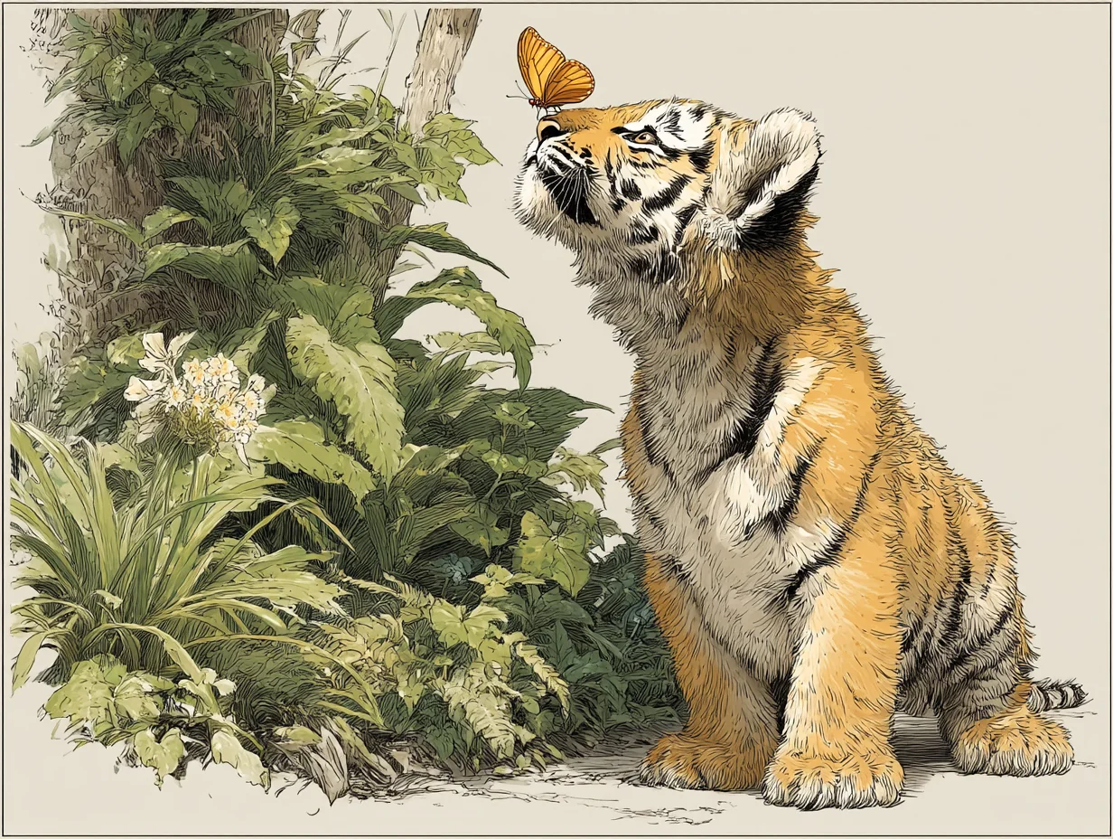 Tiger Cubs & Butterflies picture 5 of 10