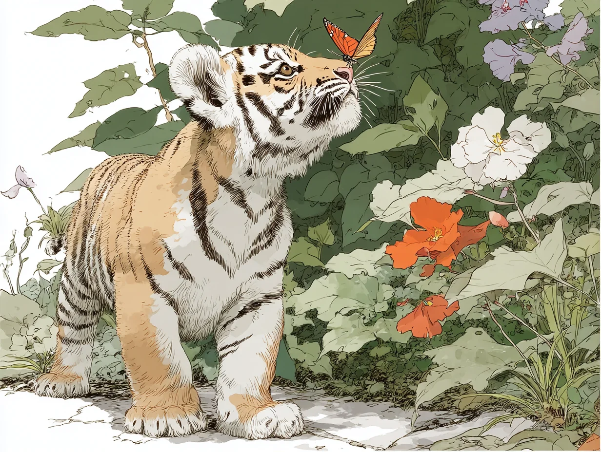 Tiger Cubs & Butterflies picture 6 of 10