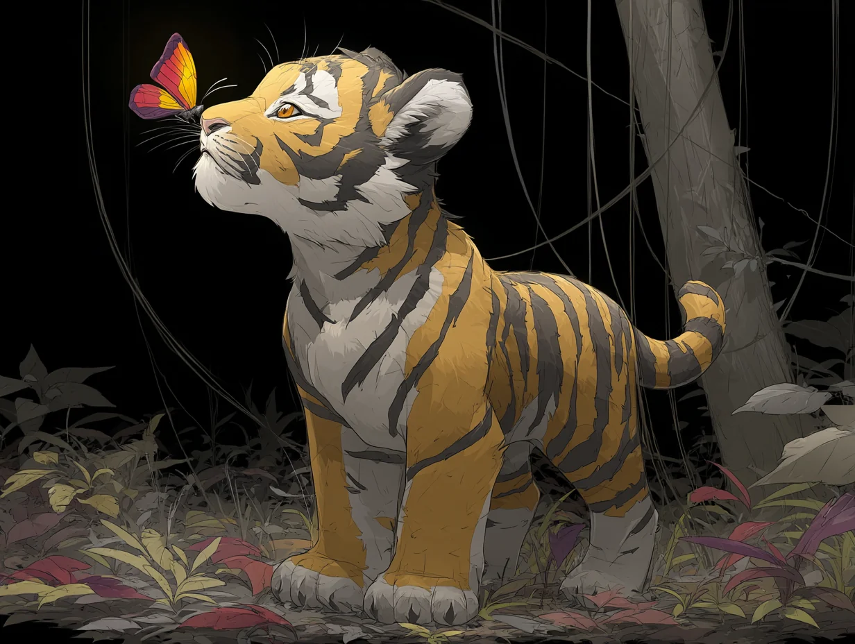 Tiger Cubs & Butterflies picture 7 of 10