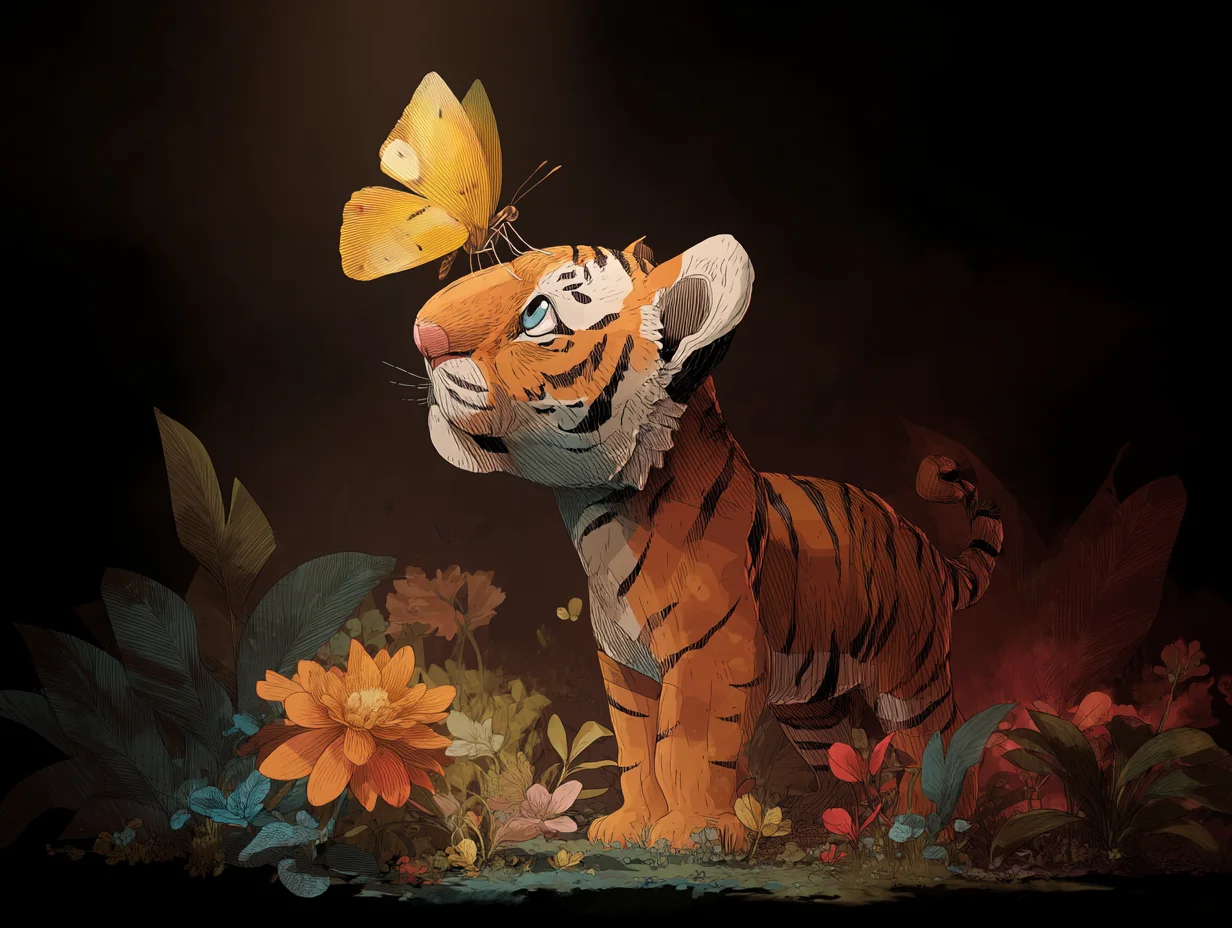 Tiger Cubs & Butterflies picture 10 of 10