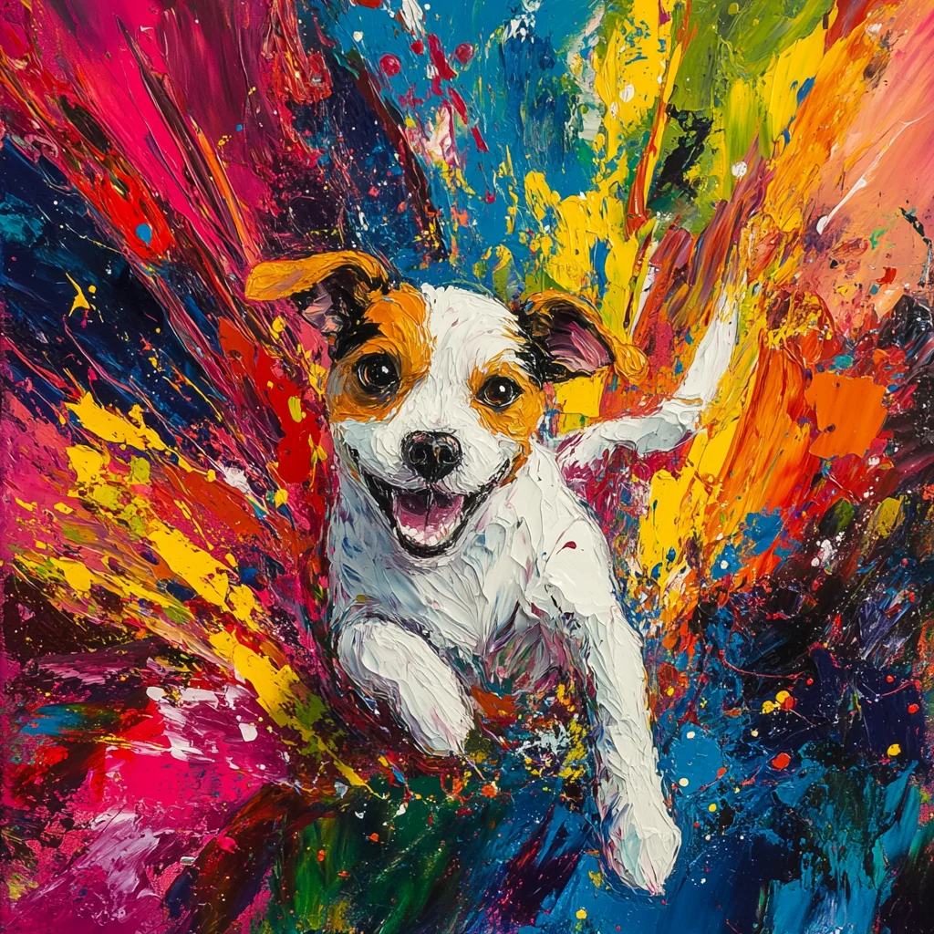 Jack Russell in Abstract Paint picture 1 of 1